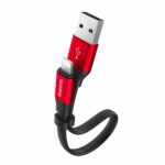 Baseus Lightning USB Kabel Super Kurz 23cm Rot