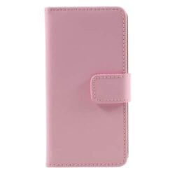 iPhone 8 / 7 Buch Etui Tasche Echtleder mit Kartenfach Pink (7)