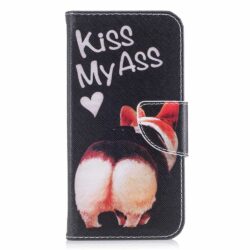 iPhone X Buch Etui Tasche mit Kartenfach Kiss My