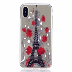 iPhone X Super Slim Gummi Hülle TPU Eiffelturm