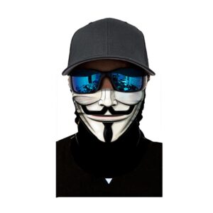 Ski und Snowbard Maske mit coolem Aufdruck mit dem Motiv Anonymous