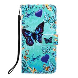 iPhone 11 Pro Max Buch Etui Schutzhülle mit Aufdruck Schmetterlinge
