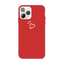 iPhone 11 Pro schlanke Gummi Schutzhülle mit coolem Aufdruck Herz Rot