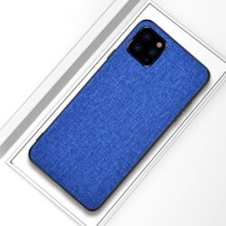 iPhone 11 Pro Slim Hülle aus Stoff und Gummi in Blau