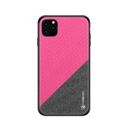 iPhone 11 Pro Slim Hülle aus Stoff und Gummi in Grau Pink