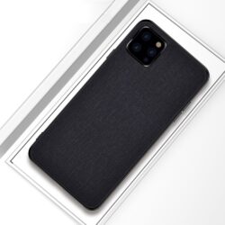 iPhone 11 Pro Slim Hülle aus Stoff und Gummi in Schwarz