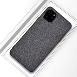 iPhone 11 Pro Slim Hülle aus Stoff und Gummi in Grau