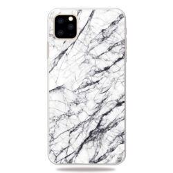 Gummi Schutzhülle Marmor für Dein iPhone 11 Pro in Schwarz Weiss