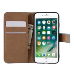 iPhone SE 8 7 Buch Etui Tasche Echtleder mit Kartenfach Braun