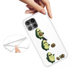 Super Dünne iPhone 12 Pro Max Schutzhülle Cover mit coolem Aufdruck Motiv Avocado
