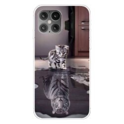 Super Dünne iPhone 12 Pro Max Schutzhülle Cover mit coolem Aufdruck Motiv Katze Tiger