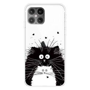 Super Dünne iPhone 12 Pro Max Schutzhülle Cover mit coolem Aufdruck Motiv Katzenfreunde