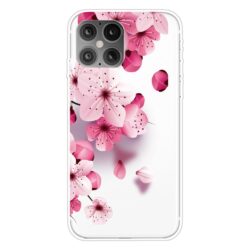 Super Dünne iPhone 12 Pro Max Schutzhülle Cover mit coolem Aufdruck Motiv Pinke Blumen
