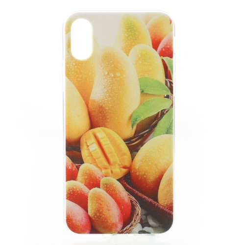 iPhone XS X Slim Gummi Schutzhülle Dulcii Mango iPhone XS / X Design Gummi Schutzhülle mit Aufdruck Mango