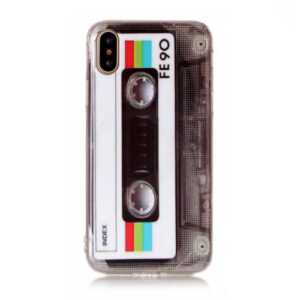 iPhone XS / iPhone X Gummi Slim Schutzhülle mit coolem Aufdruck Tape