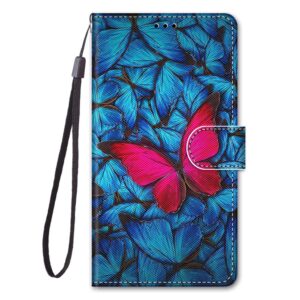iPhone 12 Mini Buch Etui Tasche mit Kartenfach Schmetterling