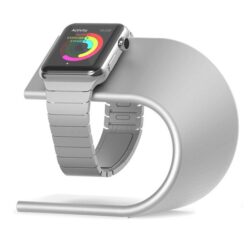 Apple Watch Design Halterung Ladestation Silber
