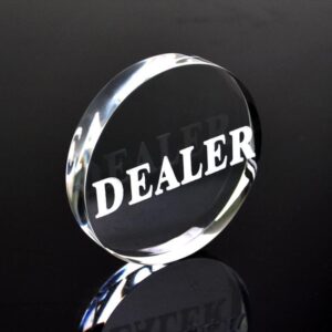 Poker Dealer Button aus Acryl Transparent