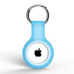 Silikon Schlüsselanhänger Halterung für Apple AirTag Babyblau