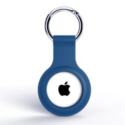 Silikon Schlüsselanhänger Halterung für Apple AirTag Dunkelblau