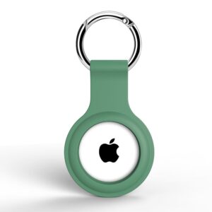 Silikon Schlüsselanhänger Halterung für Apple AirTag Dunkelgrün