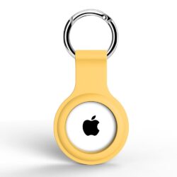 Silikon Schlüsselanhänger Halterung für Apple AirTag Gelb