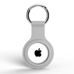Silikon Schlüsselanhänger Halterung für Apple AirTag Grau