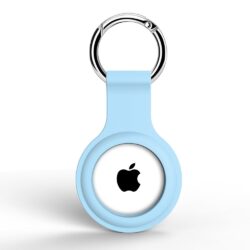 Silikon Schlüsselanhänger Halterung für Apple AirTag Hellblau