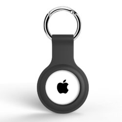 Silikon Schlüsselanhänger Halterung für Apple AirTag Schwarz
