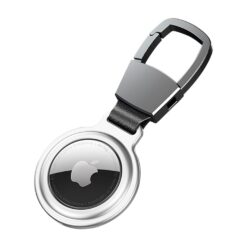 Aluminium Magnetische Schlüsselanhänger Halterung für Apple AirTag Silber
