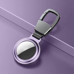 Aluminium Magnetische Schlüsselanhänger Halterung für Apple AirTag Violett