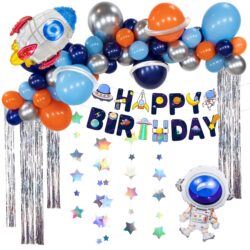 44 in 1 Happy Birthday Weltraum Astronaut Ballon Party Mega Set 3