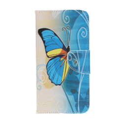 iPhone 13 Mini Buch Etui Tasche mit Kartenfach blauer Schmetterling