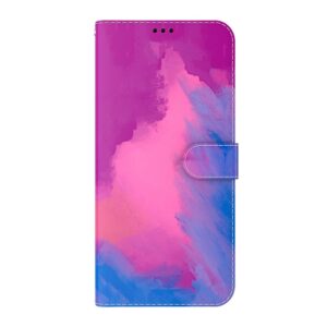 iPhone 13 Pro Buch Etui Tasche mit Kartenfach Art Pink Purple