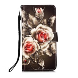 iPhone 13 Pro Buch Etui Tasche mit Kartenfach Rose