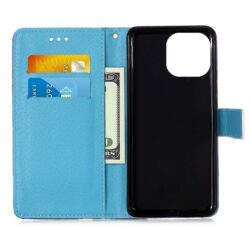 iPhone 13 Pro Max Buch Etui Tasche mit Kartenfach Mandala Blau