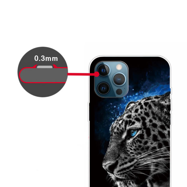 iPhone 13 Pro Super Slim Gummi Schutzhülle Leopard
