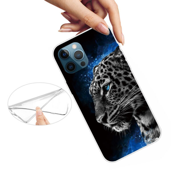 iPhone 13 Pro Super Slim Gummi Schutzhülle Leopard