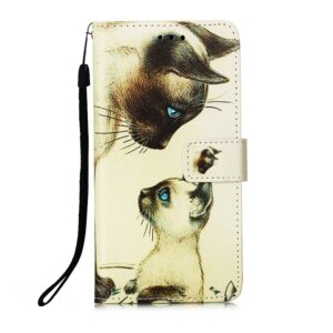 iPhone 13 Buch Etui Tasche mit Kartenfach Katzenmutter