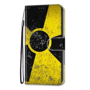 iPhone 13 Mini Buch Etui Tasche mit Kartenfach Radioaktivität
