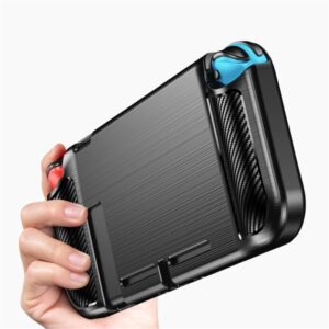 Nintendo Switch Schutzhülle TPU Carbon Optik Schwarz