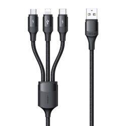 USAMS 3 in 1 Ladekabel Lightning USB-C und Micro USB
