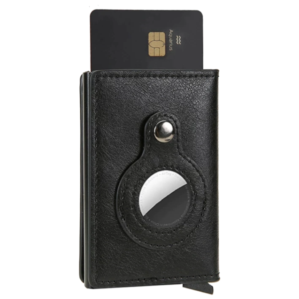 AirTag Kredikarten Etui Slim mit Kartenauswurf und RFID Schutz