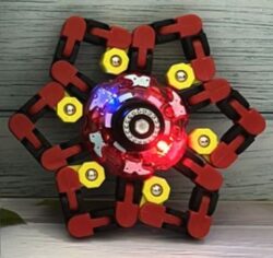 Oktopus Max Fidget Spinner mit LED Licht Rot