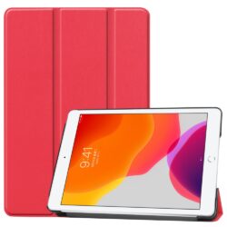 iPad 10.2 Zoll 2021 2020 2019 Tri-Fold Schutzhülle mit Sleep Wake Funktion Rot