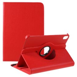iPad Mini 2021 Kunstleder Schutzhülle Drehbar mit Stand Rot