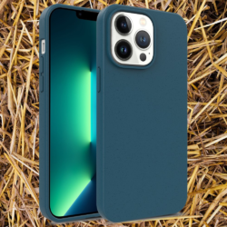 ECO Ueli - Nachhaltige iPhone 14 Pro Max Schutzhülle aus Weizenstroh Blau