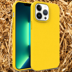 ECO Ueli - Nachhaltige iPhone 14 Pro Schutzhülle aus Weizenstroh Gelb
