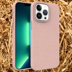 ECO Ueli - Nachhaltige iPhone 14 Pro Schutzhülle aus Weizenstroh Pink