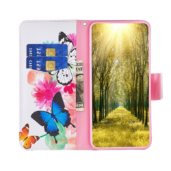 iPhone 14 Buch Etui Tasche mit Kartenfach Schmetterling